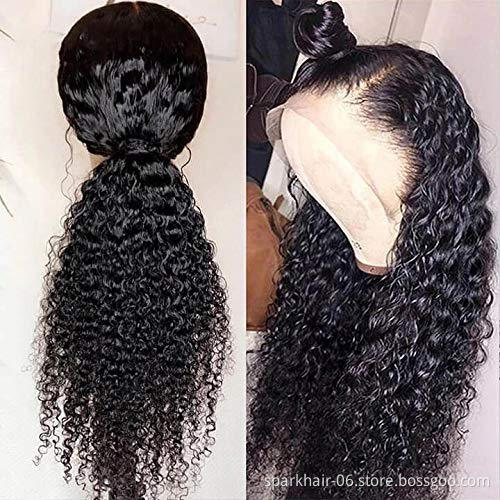 Hot Beauty 13x4 Lace Frontal Wholesale Cheap Wig Deep Curly Raw Virgin Cuticle Aligned hair Brazilian Wigs Human Hair Lace Front